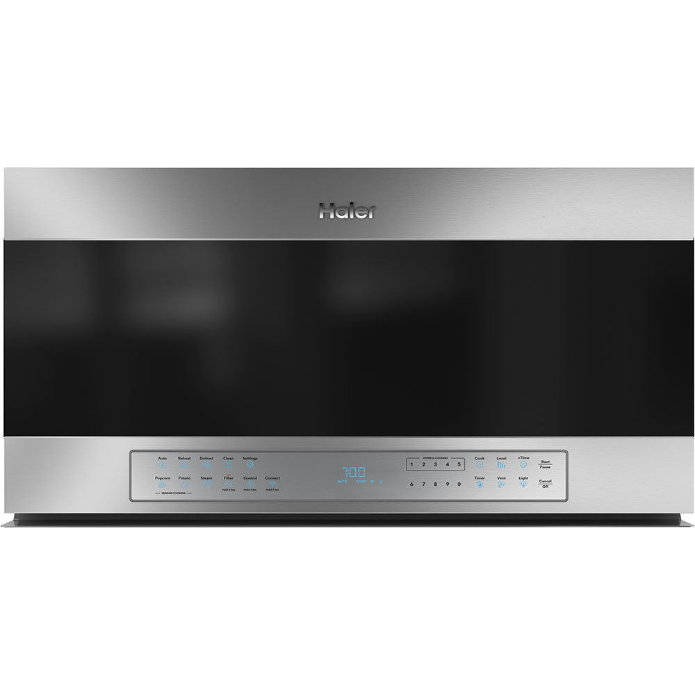 Haier 30" 1.6 Cu. Ft. Smart Over-the-Range Microwave with Built-In Wifi Stainless Steel 