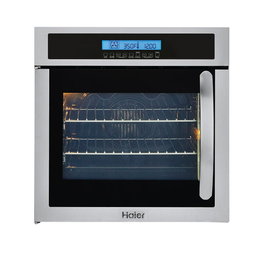 Haier 24" Electric Manual True Convection Single Wall Oven Stainless Steel 