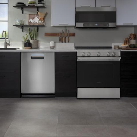 Haier Top Control Interior Dishwasher with Sanitize Cycle Fingerprint Resistant Stainless Steel