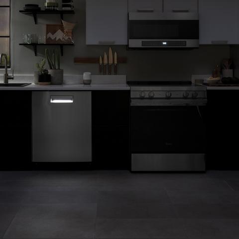 Haier Top Control Interior Dishwasher with Sanitize Cycle Fingerprint Resistant Stainless Steel