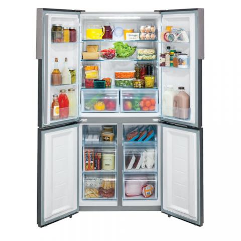 Haier 16 Cu. Ft. Quad Door Refrigerator Stainless Steel