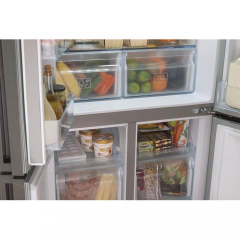 Haier 16 Cu. Ft. Quad Door Refrigerator Stainless Steel