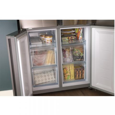 Haier 16 Cu. Ft. Quad Door Refrigerator Stainless Steel