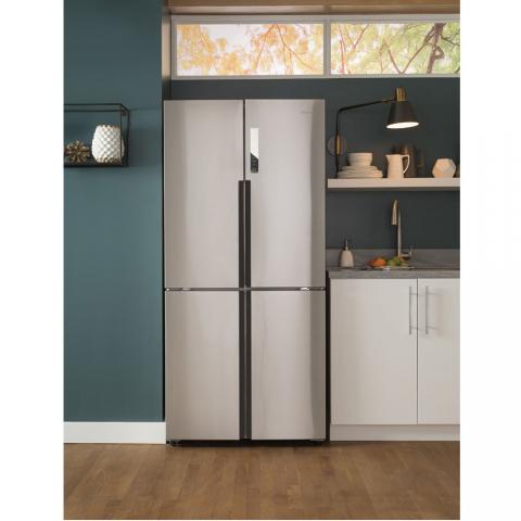 Haier 16 Cu. Ft. Quad Door Refrigerator Stainless Steel