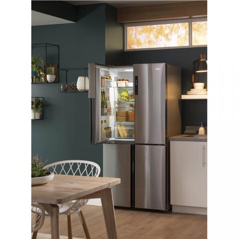Haier 16 Cu. Ft. Quad Door Refrigerator Stainless Steel