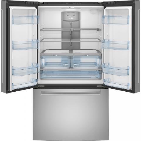 Haier ENERGY STAR® 27.0 Cu. Ft. French-Door Refrigerator Fingerprint Resistant Stainless Steel